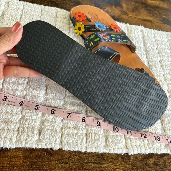 Mexican floral huaraches Sandals Size 10 - Picture 9 of 10